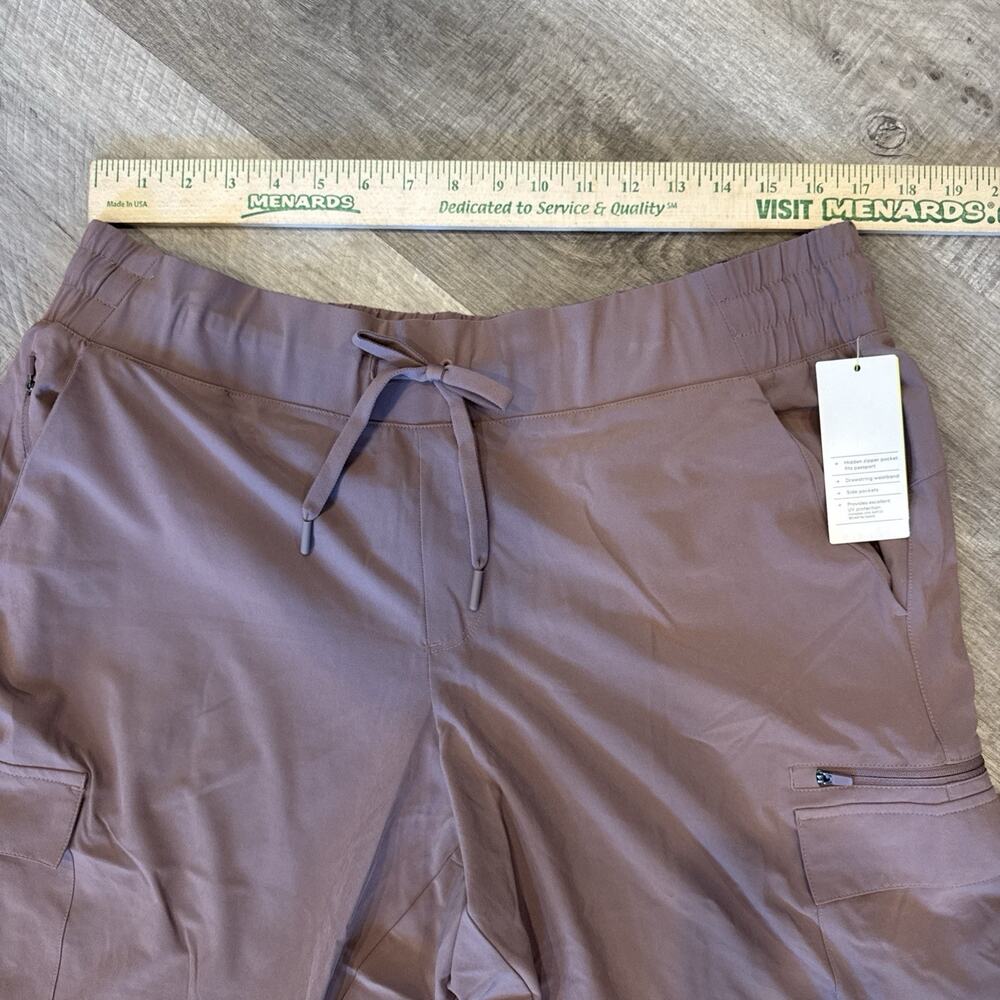 All In Motion Women’s Active Mid Rise Cargo Joggers In Brown Lightweight Xl New - Picture 4 of 11